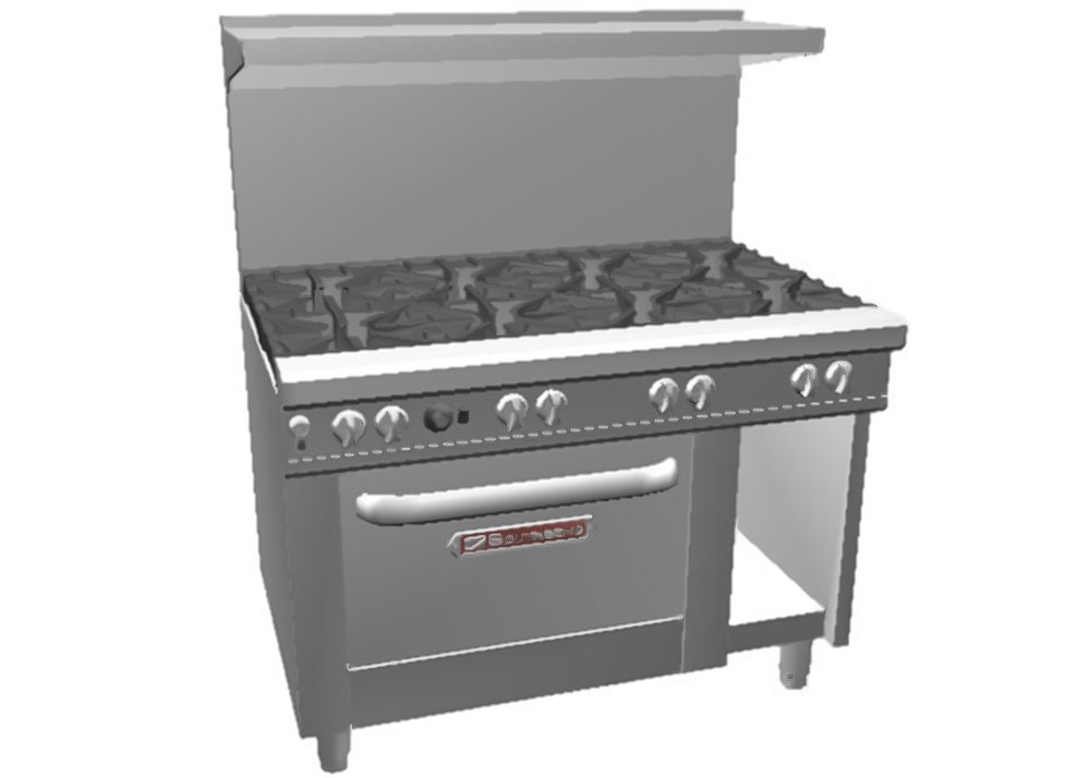 Ultimate 48" 8 Burner Natural Gas Range by SouthBend – Stainless Steel, Stainless-Steel, Model 4481DC