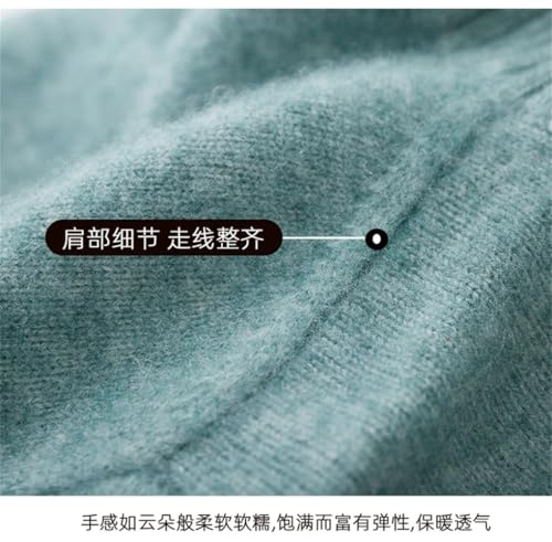 Men's Half High Neck Thick Pullover Jumper Solid Loose Sweater Casual Warm Long Sleeve Knit Sweater3