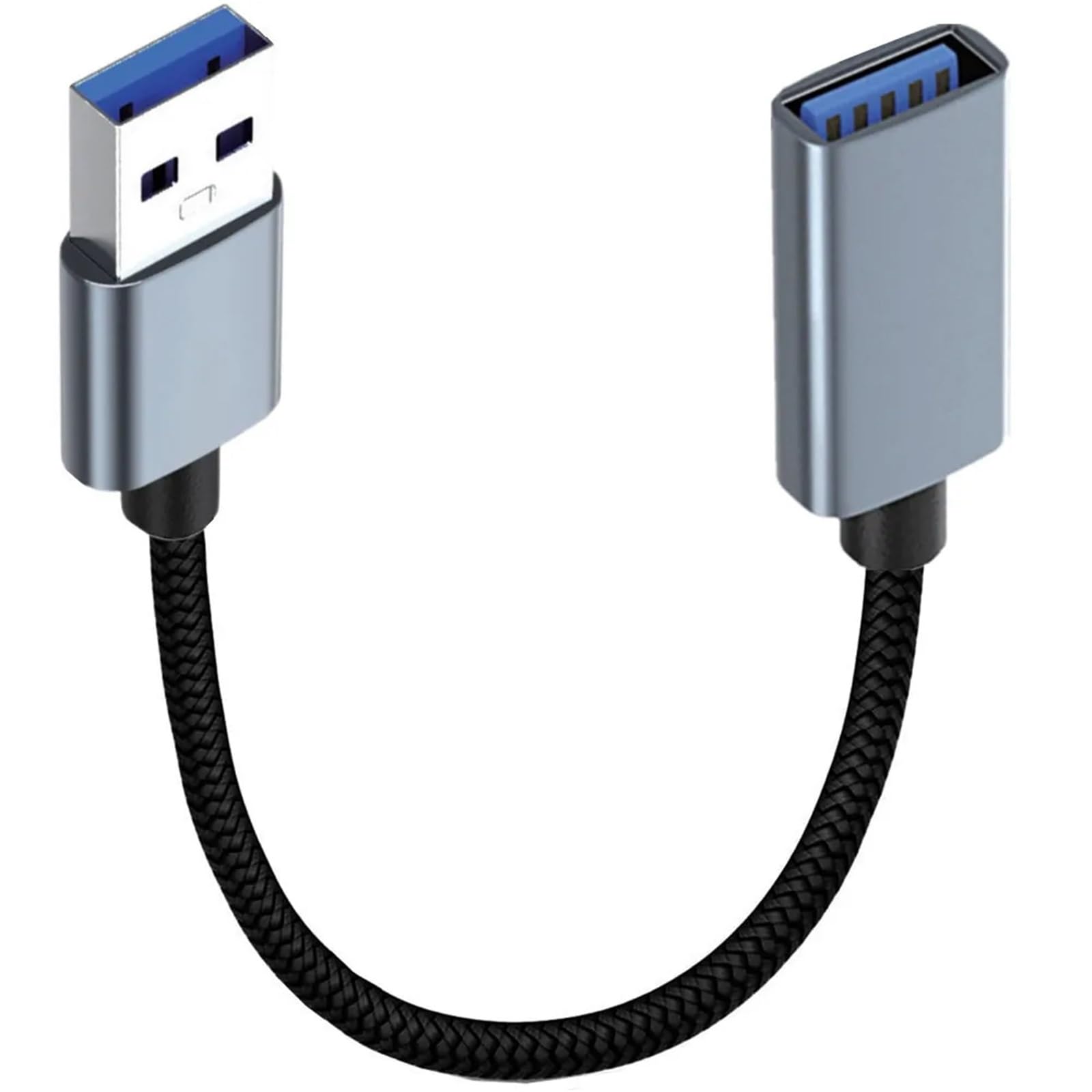 Cavo di prolunga USB 3.0 tipo A maschio-femmina intrecciato in nylon for tastiera, mouse, unità flash, disco rigido, stampante, webcam, fotocamera(5m,USB3.0 Male-Male)