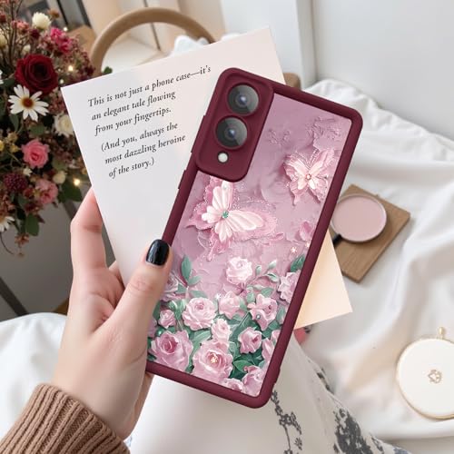 Coque Galaxy S25 Edge papillon rose, finition premium 3D durable - 3