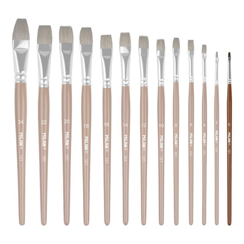 Flat School Brush Hanger Series 121 No. 0 MILAN®, Wood, nº 0 - Image 3