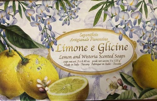 SAPONIFICIO ARTIGIANALE FIORENTINO Limone e Glicine scented soap