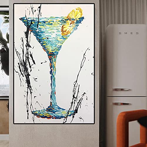 Affiche cocktail menu abstrait cuisine et bar deco maison