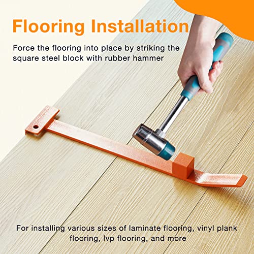 Sdsnte 17’’ Heavy-Duty Solid Steel Flooring Installation Kit Tools Pull Bar For Vinyl Plank, Laminate Flooring Installation, Orange #TOP1