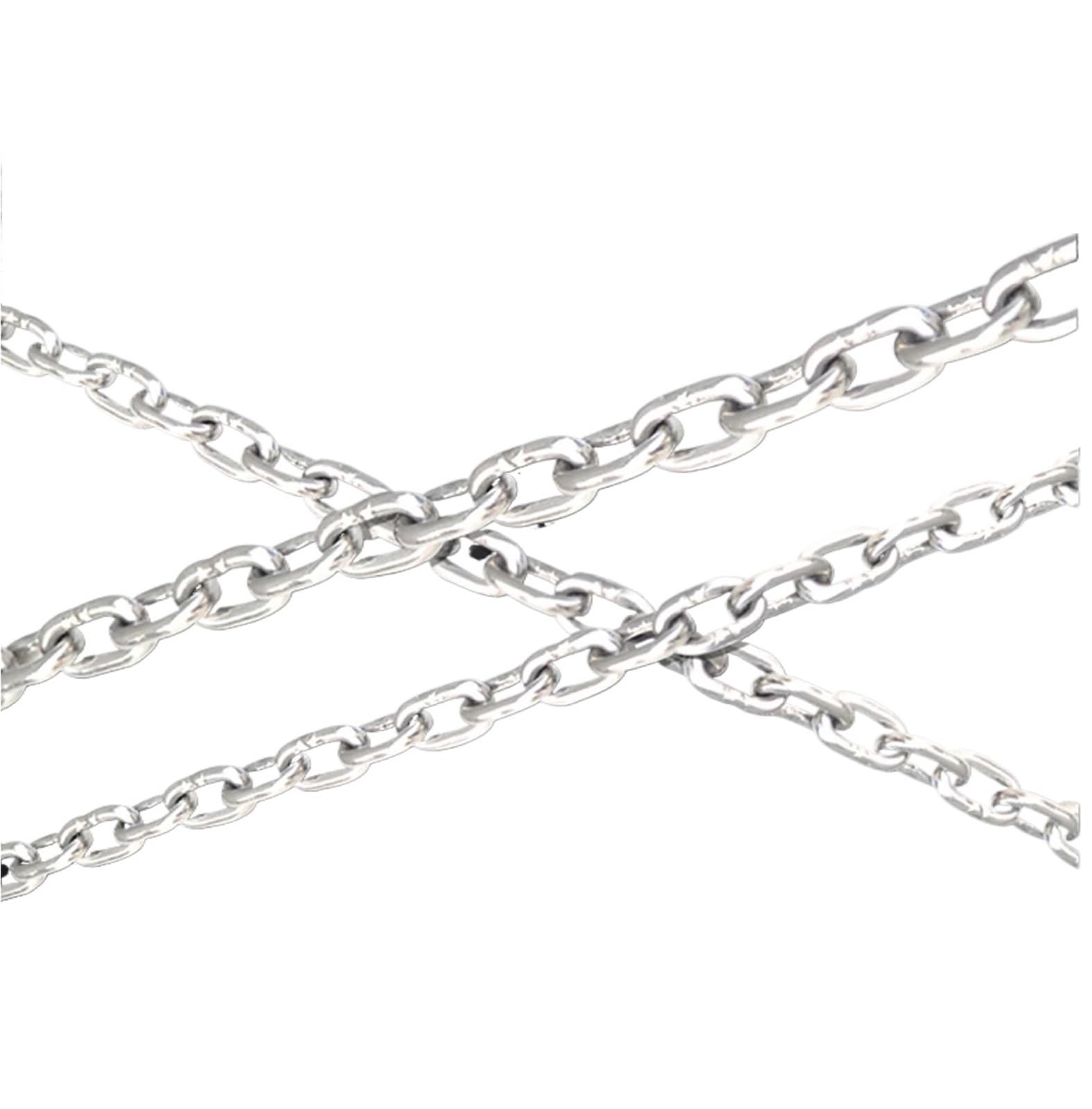 Catena Acciaio Inox Catena a maglie lunghe in acciaio inossidabile 304 da 1 metro / Legatura saldata for sollevamento corto for l'industria degli animali domestici, diametro ,2-8 mm(8.0mm-1Meter)