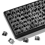 Touches PBT épaisses à double tir: le lot de touches dagaladoo offre une qualité avec des touches PBT dont les légendes ne s'useront jamais. Par rapport au matériau ABS, les touches PBT offrent une meilleure texture et peuvent être utilisées plus longtemps. Il est sec et ne devient pas facile à graisser.