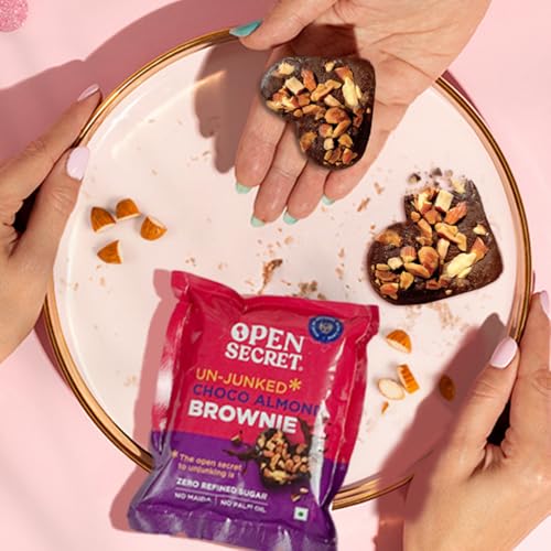 Image of Open Secret Chocolate Brownie Gift Box | 5 Mini Gourmet Brownies | Assorted Chocolate Dessert Hamper | Festive Sweets & Holiday Treats for Gifting | Premium Chocolate Cake Bites