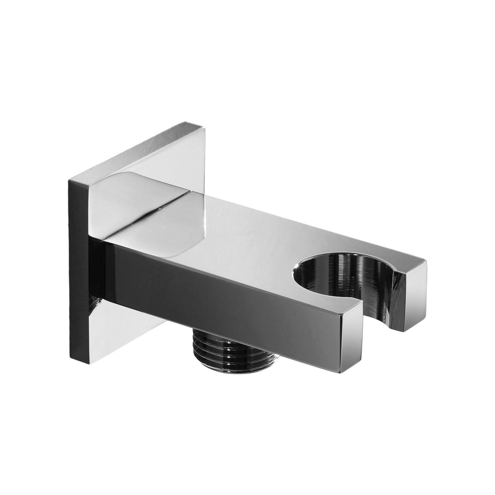 Kaeltsyn Chrome Plated Strong Square Shower Head Holder Metal Brackets Tool With Adjustable Angles For Bathroom Wall Mounting Wall Mounted Parenthesis