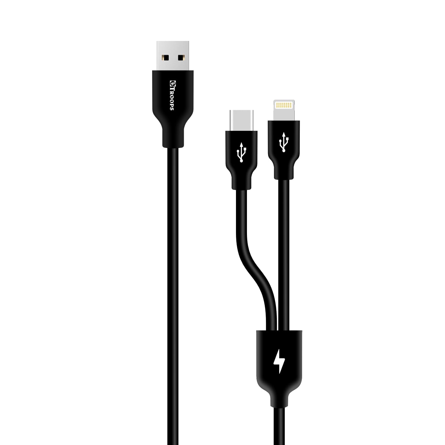 2 in 1 Fast Charging Cable,Multifunction Cable for Type-C,Micro USB Ports Compatible with all Smartphones,Tablets & Devices. (TP-2266, BLACK IOS) (B0CDH4J4VC) Amazon Price History, Amazon Price Tracker
