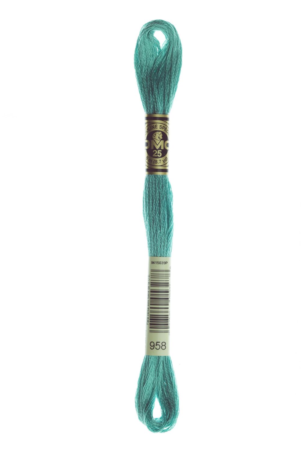 DMC Mouliné Stranded Cotton Embroidery Thread - Greens - 958 Dark Seagreen