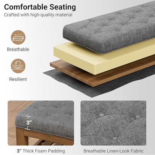 Luxury Upholstered Accent Bench