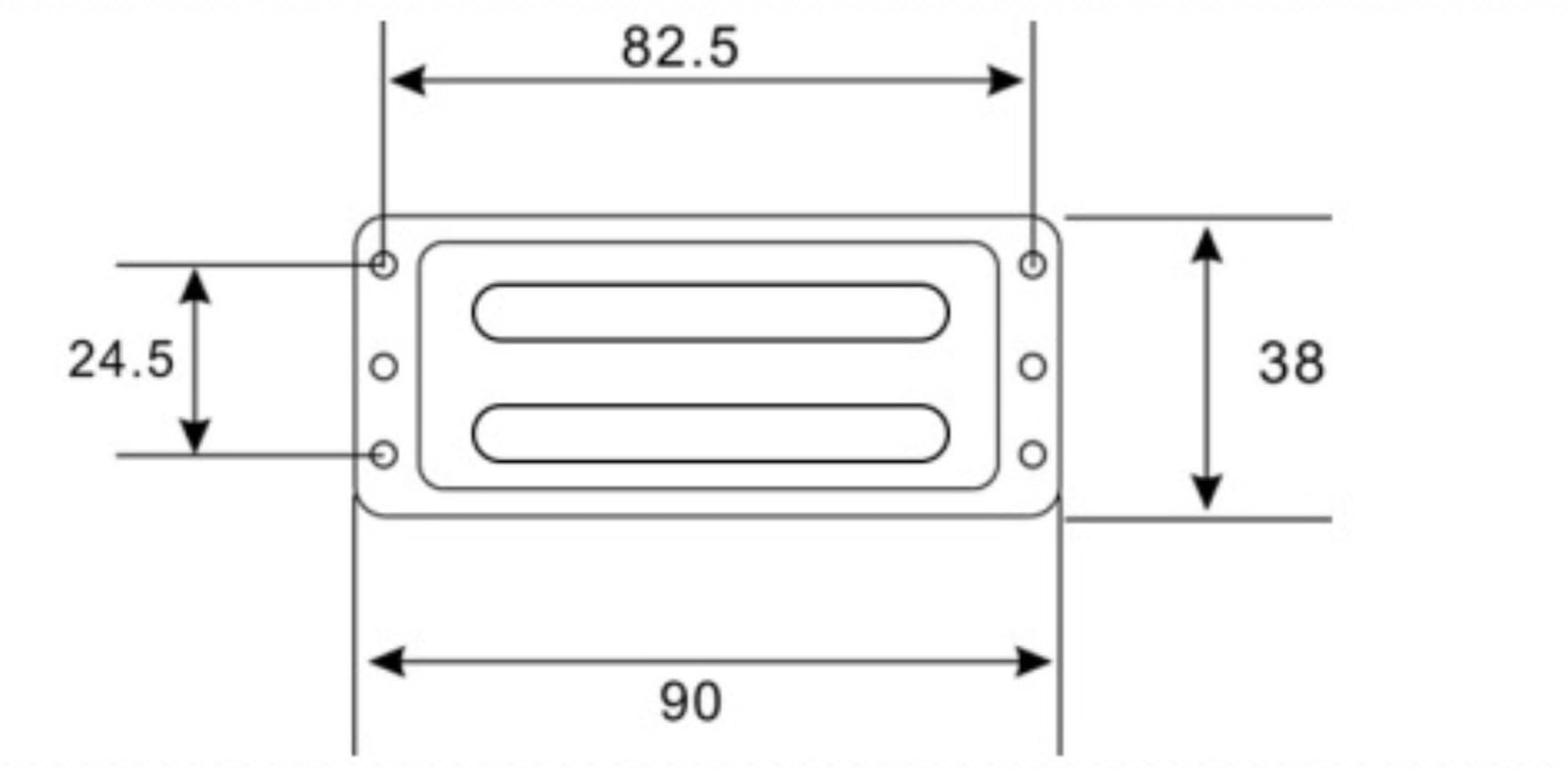 Tonabnehmer für E-Gitarre, Humbucker, Alnico V Tonabnehmer mit Messingabdeckung, 6 Saiten, Chrom, für Rickenbacker-Gitarren-Ersatz, 3 Stück