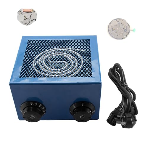 JOSBY Machine de séchage de Montre, Outil de réparation, pour sécher Les pièces de Montre, sécheur d'air de contrôle de synchronisation et de température de 60 Minutes