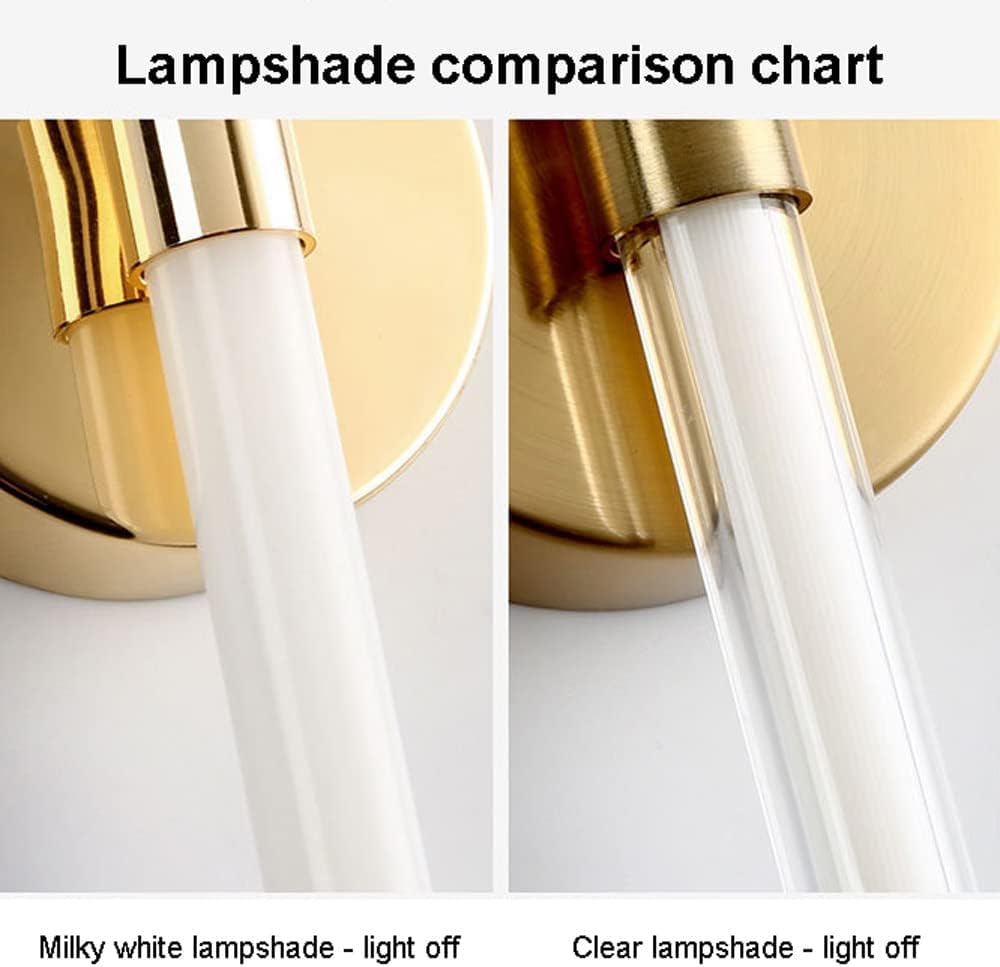 CUNTO Applique da parete dimmerabile Applique da parete Barra luminosa a LED Striscia lineare Applique da parete Lampada da parete in vetro con telecomando, apparecchi di illuminazione per lavabo