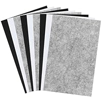 20 X 30 Cm Schwarz, Weiß und Grau Filzblätter Für Bastelarbeiten, 9 Stück Bastelfilz 1mm Flexibler Nähfilzstoffblätter Filzpapiere Vliesstoff Filzstoff Zum Basteln Für DIY Kunsthandwerk Bastelbedarf