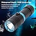Pilipane Diving Flashlight Underwater Scuba Dive, Diving Flashlights, IPX8 Watertight Professional Rechargable Dive Light, 5000LM Diving Flashlight with Power Indicator