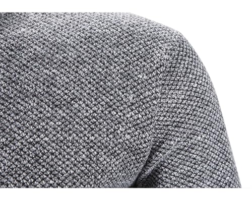 Mens Autumn Winter Solid Color Casual Sweater Stand Collar Fleece Sweater Male Zip Slim Fit Knitted Pullover3