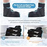 NEWGO Ice Pack for Ankle Injuries Reusable, Hot Cold Therapy Foot Ankle Ice Pack Wrap for Plantar Fasciitis, Achilles Tendinitis, Swelling, Sprain, Foot Pain, Heel Spur, Gout (Black-2) - Image 7