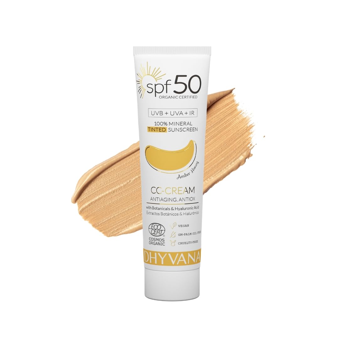 Filtro Solar Spf50 CC-Cream Amber Honey. 100% Mineral Y Natural