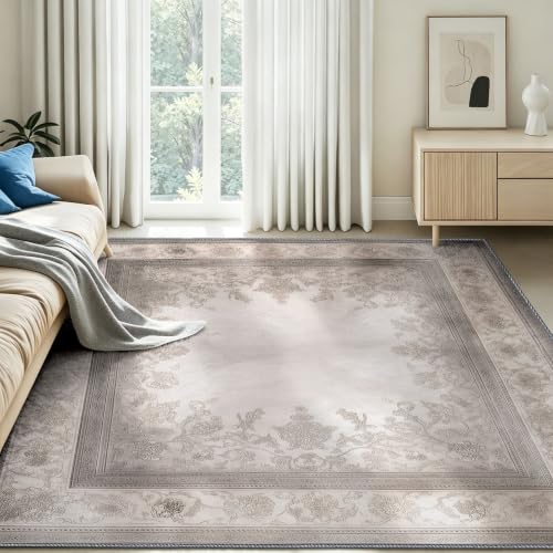 Tapis poil ras ultra doux rétro floral 60 x 90 cm pour cuisine et entrée