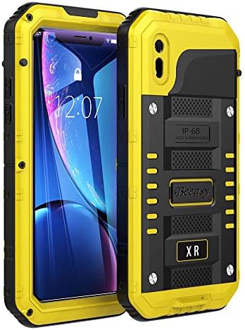 Beeasy iPhone 11 Pro Max Case Black, Waterproof Shockproof Tough Heavy Duty, with Built-in Screen Protector 360 Degree Full Body Military Protective, Drop Proof Metal Cover for Outdoor Sport