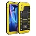 Produktbild Beeasy Hülle Kompatibel mit iPhone XR, Wasserdicht Stoßfest Outdoor Handy Case Militärstandard Schutzhülle mit Displayschutz Robust Metall Schutz vor Stürzen Stößen Heavy Duty Handyhülle,Gelb