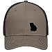 Georgia Map 6 Panel Low Profile Mesh Trucker Hat - Olive Black