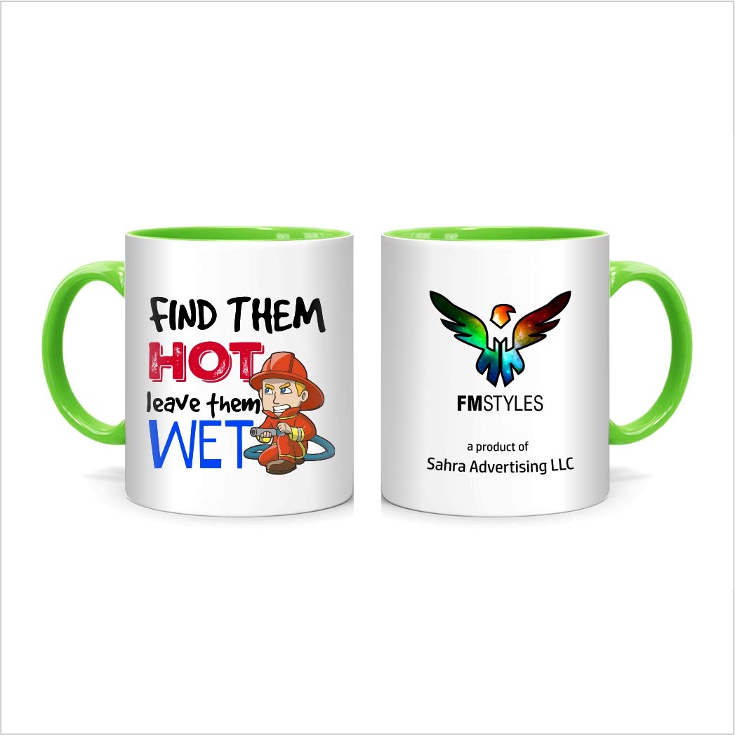 FMstyles Find Them Hot, Leave Them Wet Green Inner Mug, FMS419, Green