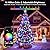 Ollny Smart Christmas Lights 66FT 200LEDs, Color Changing Christmas Tree Lights App & Remote Controlled, RGB String Light with DIY Music Timer for Outdoor Indoor Holiday Xmas Decorations