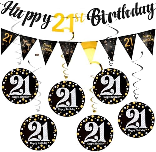 Hapdoo 21st Birthday Decorations Set - 21st Birthday Decorations ...