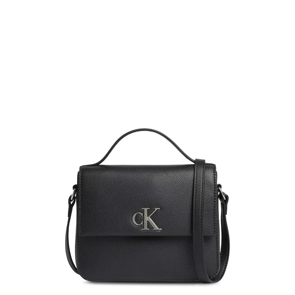 Calvin Klein Umhängetasche Handtasche CKJ Minimal Monogram Boxy Flap Crossbody Bag 19 Cafe Au Lait altrosa