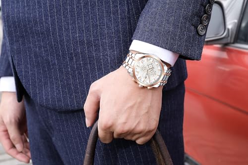 Image of IIK COLLECTION Watch for Man Stainless Steel Chain|Long Battery Life with Long Lasting Polish Water Resistance| Trendy Design| Push Button Lock Durable Watch for Boys