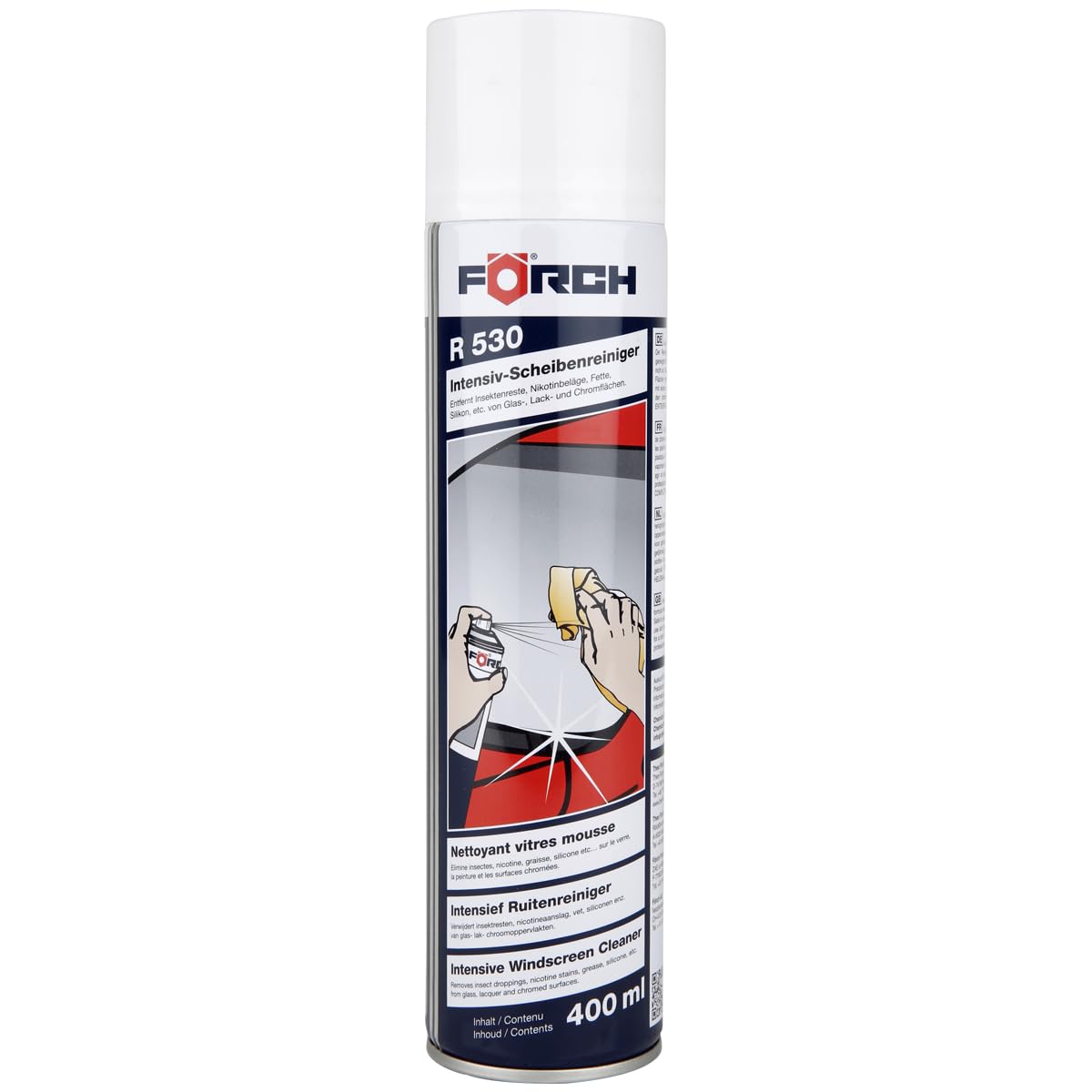 Förch 6100-1600 Lot de 4 mousses nettoyantes intensives pour vitres R530, 400 ml