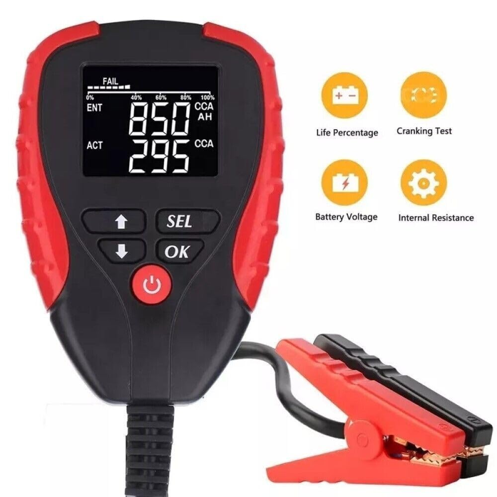 Trade Shop - Tester Batteria Auto Professionale 12v Analizzatore Digitale Display LCD Fs-21946