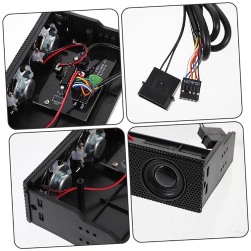 Altavoz estéreo para PC OSALADI negro con conexión multidispositivo y componentes ABS 3