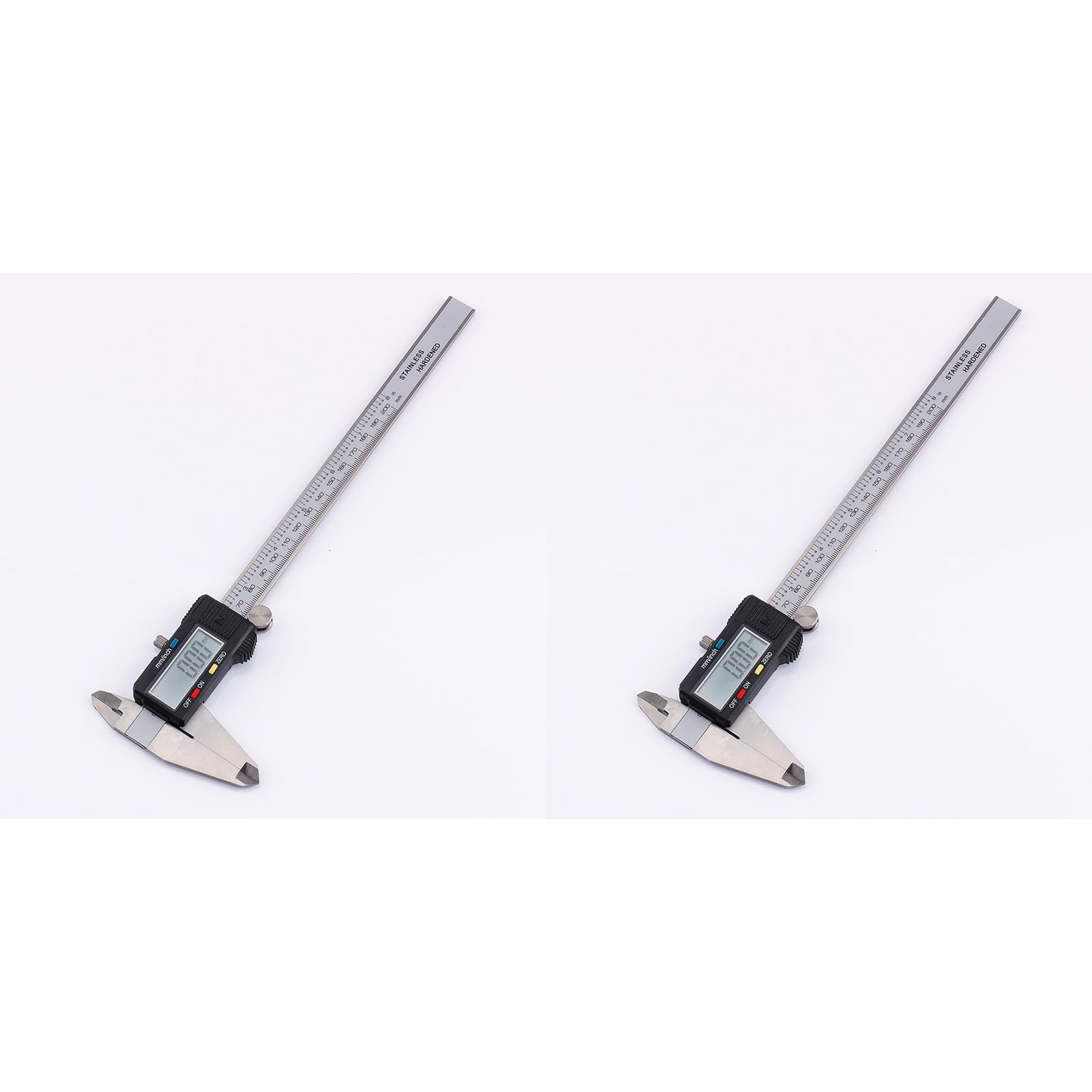 2 Pièces Outil de Mesure Numérique Pied à Coulisse Jauge de Profondeur électronique en Acier Inoxydable avec écran LCD pour le Bricolage à la Maison et L'utilisation