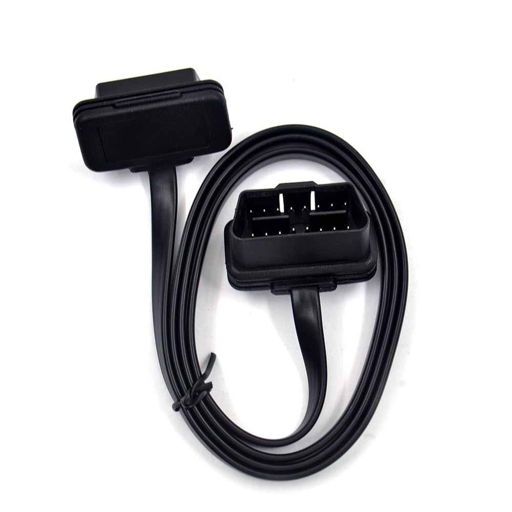 100CM 16Pin OBDII OBD 2 OBD2 Cable Connector Diagnostic-Tool ELM327 Adapter Flat Thin As Noodle Male to Female Extension