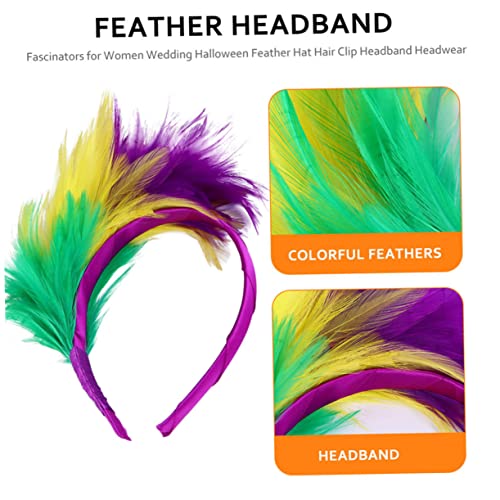 Fascinator plumes bandeau confortable pour soirée à thème - 4