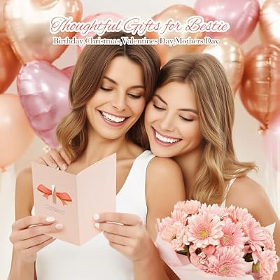 Bestie Gifts for Women: Eletorot Friendship Gift for Best Friend Female, Pink Spa Relaxation Baskets Set, Galentines, Valentines, Mothers Day, Birthday, Christmas, Funny BFF Present