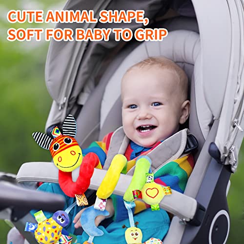Saotaeng Car Seat Toys, Infant Baby Little Donkey Spiral Activity Hanging Toys For Car Seat Stroller Crib Bassinet Mobile With Teether Bb Squeaker And Rattles #TOP1