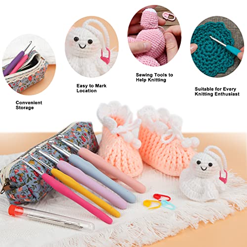 OWill 14 Piece Crochet Hook Set, Soft Grip Ergonomic Crochet Needles with Storage Case, Ideal for Beginners, Arthritic Hands - Thumbnail 5