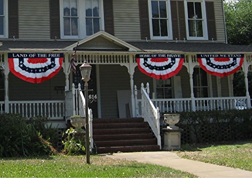 Memorial Day Patriotic Bunting Banner - Large 3 Ft By 6 Ft, Land Of The Free, 4Th Of July, Patriotic Banner, Election Decoration, Usa, Rally, Voting Booth, Veteran's Day #TOP3