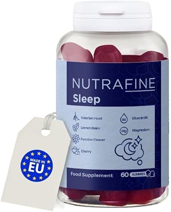 NUTRAFINE Sleep Gummy, Uyku Döngüsüne Yardımcı Gummies, Doğal Uyku Desteği, Vitamin B6, Magnezyum