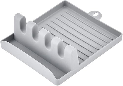 Soporte para cucharas de cocina, espátula, tenedor, estante organizador de plástico, soporte para palillos, soporte para cucharas antideslizantes,