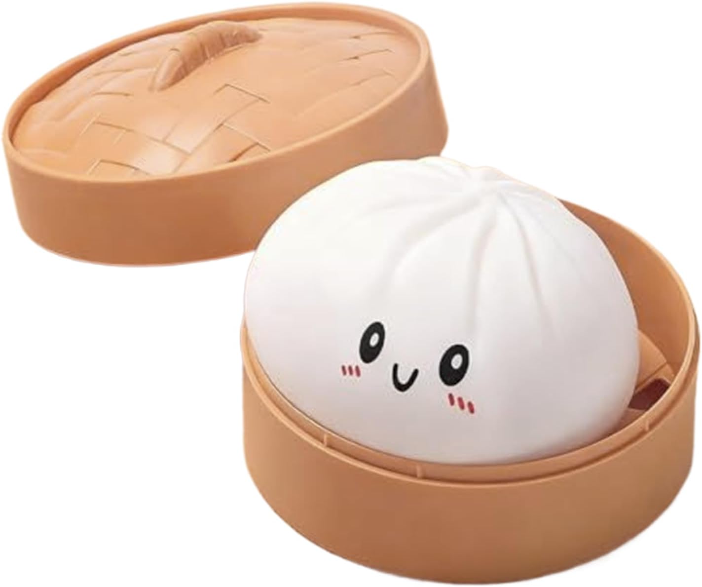 Squishy Dumpling Toy Giant Mysterys A Box, Dumpling Squishy Glitter Mysterys Jumbo, Viral Squishys Dumplings Box, Cute Realistic Bouncy Steamed Bun Toy With Steamer Basket, For Stress Relief