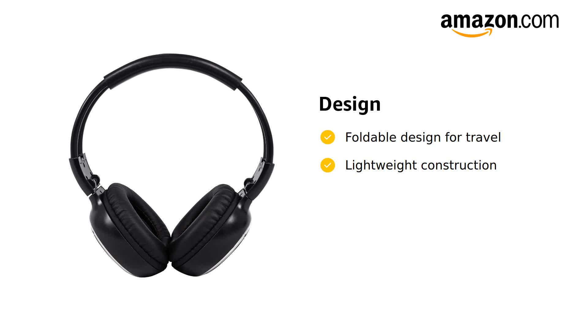 Amazon.com: Rockville RFH3 Wireless Infrared Headphones, Universal