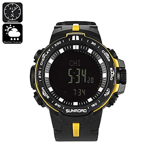 Generic Sunroad Outdoor Waterproof Fishing Watch with Altimeter, Barometer, Thermometer, Weather Forecast