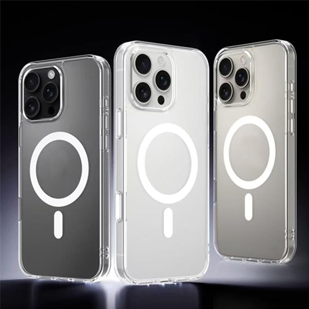 ZAF Case for IPhone 16 Pro 6.3-Inch, Magsafe, Non-Yellowing Shockproof Phone Bumper Cover, Anti-Scratch Clear Back (Iphone 16 pro)