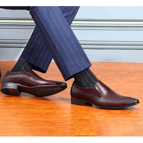 Men's Dress Shoes, Business Formal Pointy Slip-on Casual Loafers3