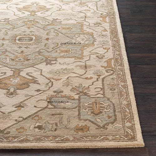 Image of 9x12 Ft Woolen Floor Rug - Oversized Hand-Tufted Wool Carpet for Elegant Home Interiors